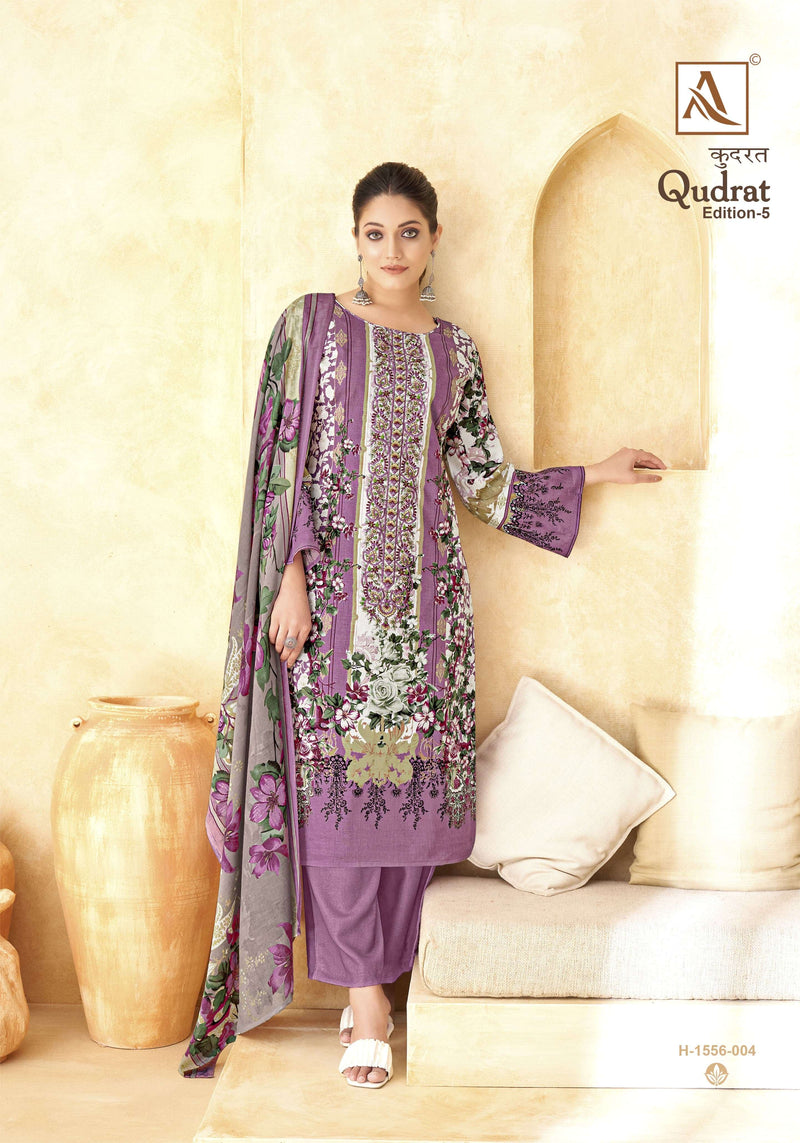 Alok Suit Qudarat Vol 5 Cotton Digital Pakistani Print With Fancy Embroidery Fancy Designer Salwar Suit
