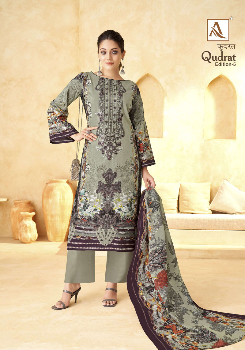 Alok Suit Qudarat Vol 5 Cotton Digital Pakistani Print With Fancy Embroidery Fancy Designer Salwar Suit