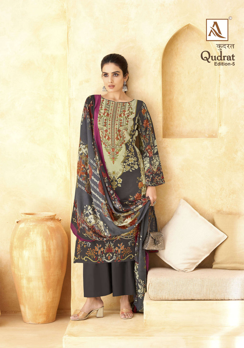 Alok Suit Qudarat Vol 5 Cotton Digital Pakistani Print With Fancy Embroidery Fancy Designer Salwar Suit