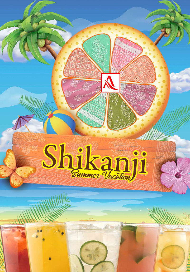 Alok Suit Shikanji Cambric Cotton Print With Fancy Lace Work With Additional Hand Work Salwar Suit