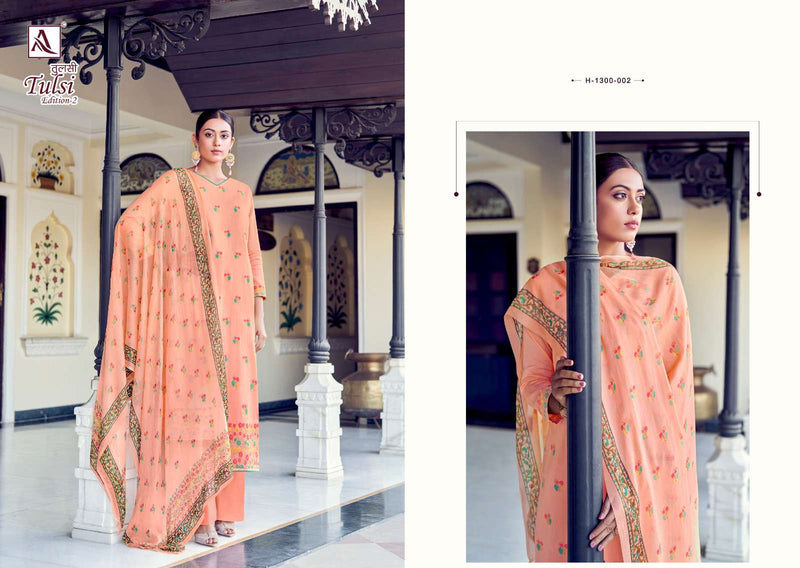 Alok Suit Tulsi Edition Vol 2 Cotton Jacquard Designer Concept With Hand Work Salwar Kameez