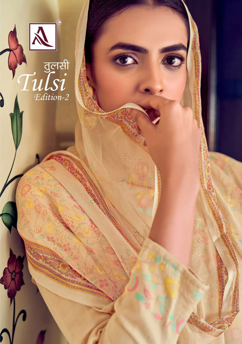 Alok Suit Tulsi Edition Vol 2 Cotton Jacquard Designer Concept With Hand Work Salwar Kameez