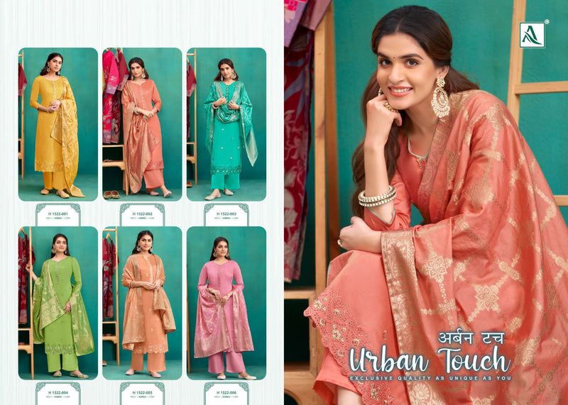 Alok Suit Urban Touch Jam Cotton Dyed With Gala Daman Fancy Embroidery Work With Swarovski Diamond Work Salwar Suit