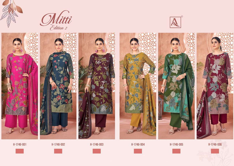 Alok Suits Mitti Vol 2 Pure Modal Handwork Designer Wear Salwar Suit