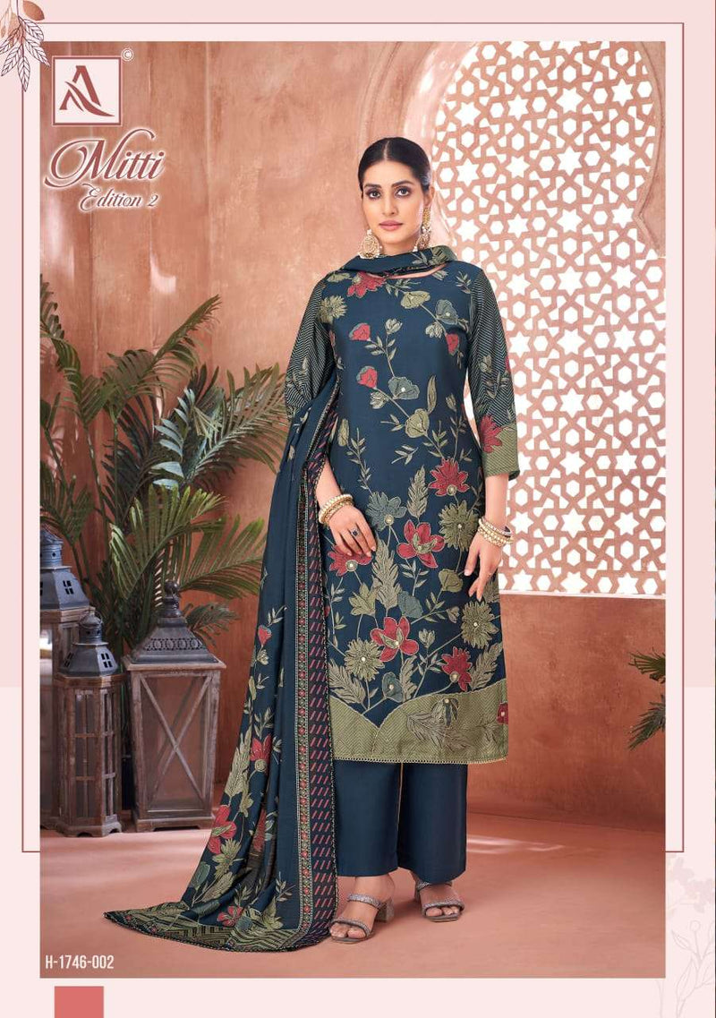 Alok Suits Mitti Vol 2 Pure Modal Handwork Designer Wear Salwar Suit