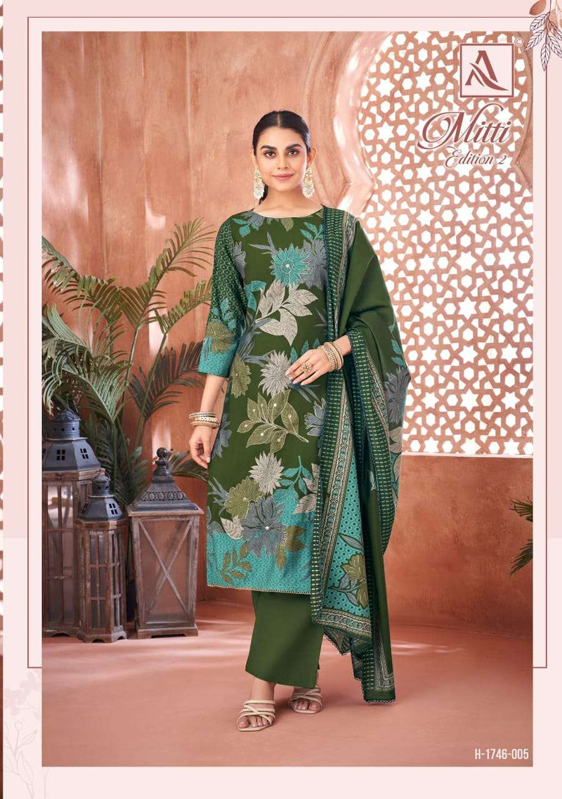 Alok Suits Mitti Vol 2 Pure Modal Handwork Designer Wear Salwar Suit