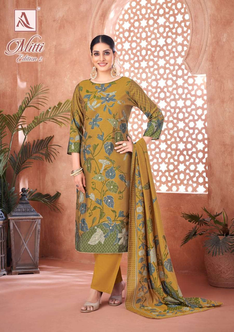 Alok Suits Mitti Vol 2 Pure Modal Handwork Designer Wear Salwar Suit