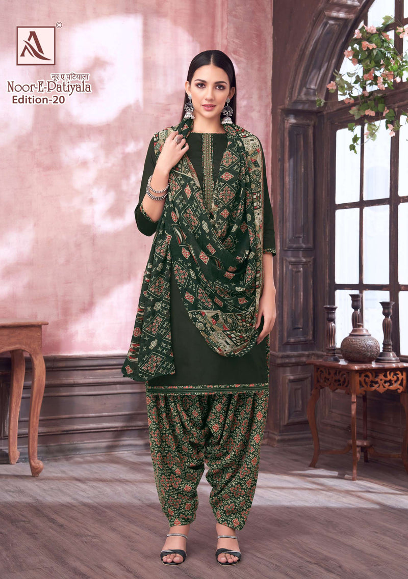 Alok Suits Noor E Patiyala Edition 20 Jam Cotton Embroidered Work Salwar Kameez