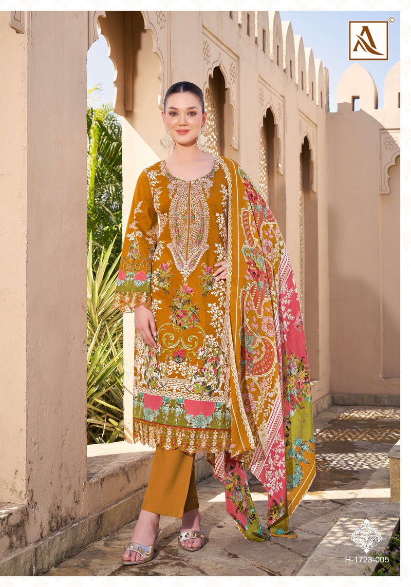 Alok Suits Qurbat Vol 17 Pure Cotton Embroidered Pakistani Salwar Suit