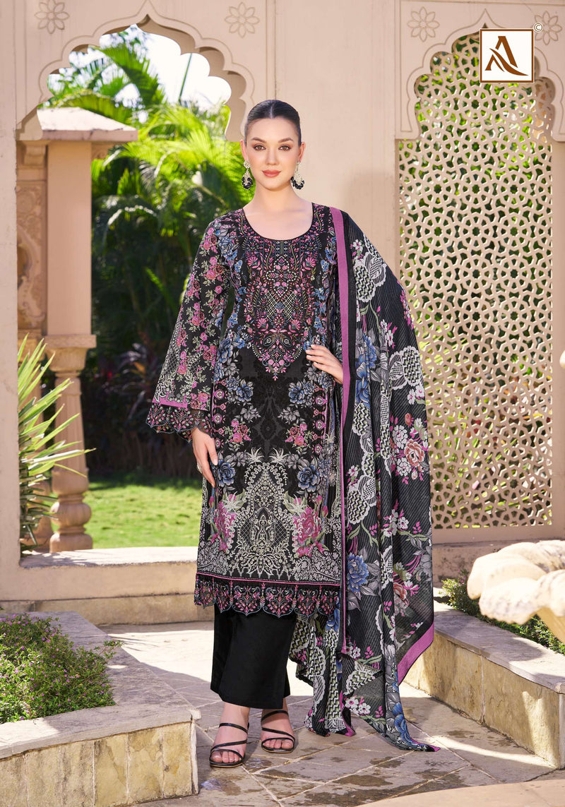 Alok Suits Qurbat Vol 17 Pure Cotton Embroidered Pakistani Salwar Suit