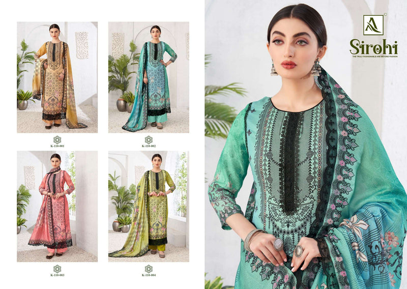 Alok Suits Sirohi Pure Viscose Maslin Designer Embroidered Work Salwar Suit