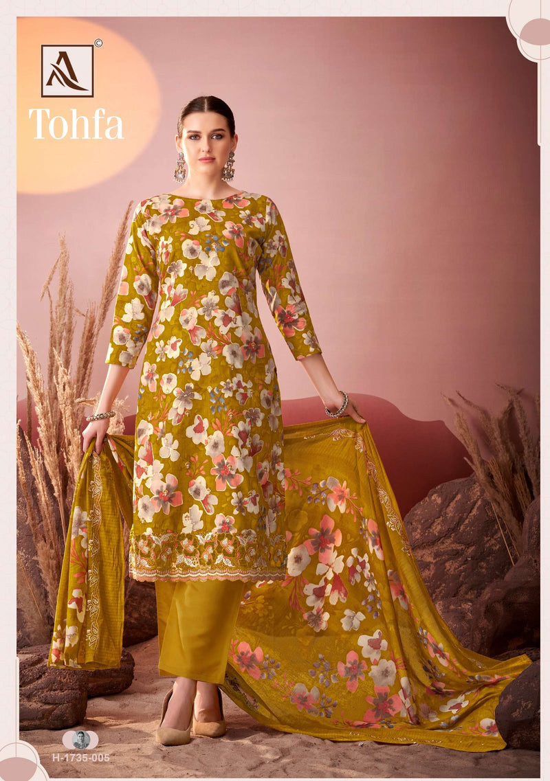 Alok Suits Tohfa Pure Cambric Cotton Embroidered Work Salwar Suit