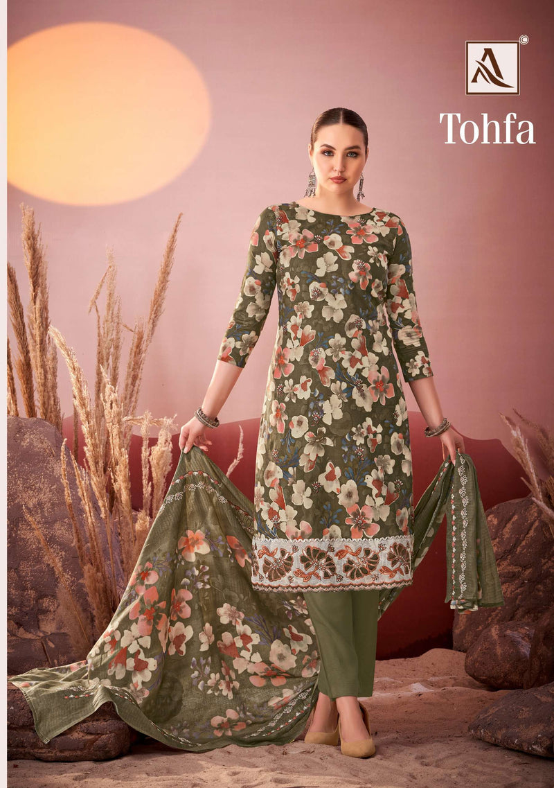 Alok Suits Tohfa Pure Cambric Cotton Embroidered Work Salwar Suit
