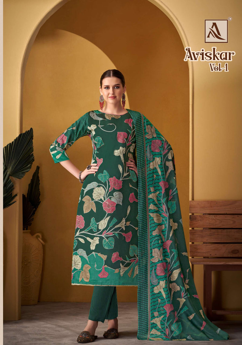 Alok Suit Avishkar Pure Jam Cotton Handwork Designer Salwar Suit