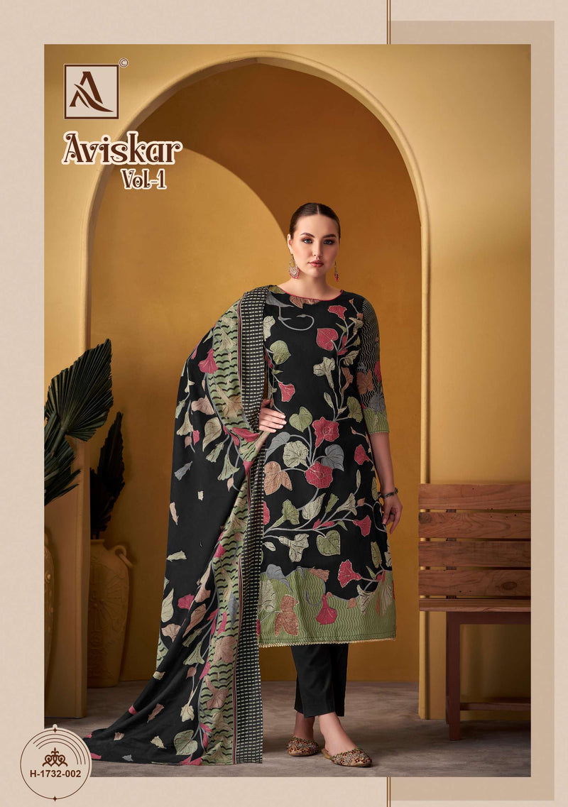 Alok Suit Avishkar Pure Jam Cotton Handwork Designer Salwar Suit
