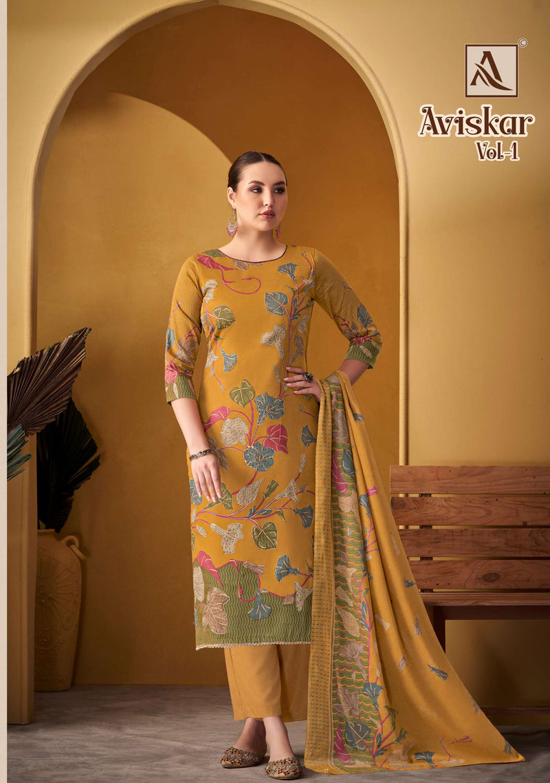 Alok Suit Avishkar Pure Jam Cotton Handwork Designer Salwar Suit