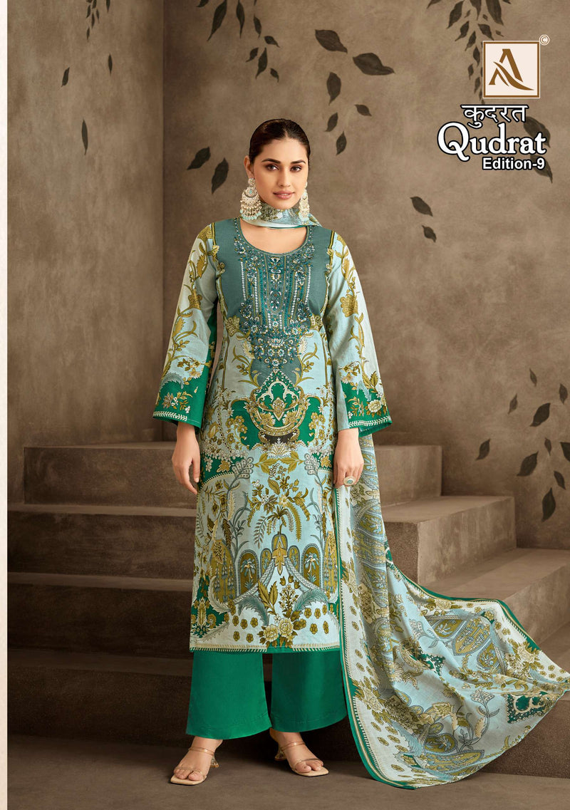 Alok Suit Qudrat Edition Vol 9 Pure Cambric Cotton Pakistani Suit