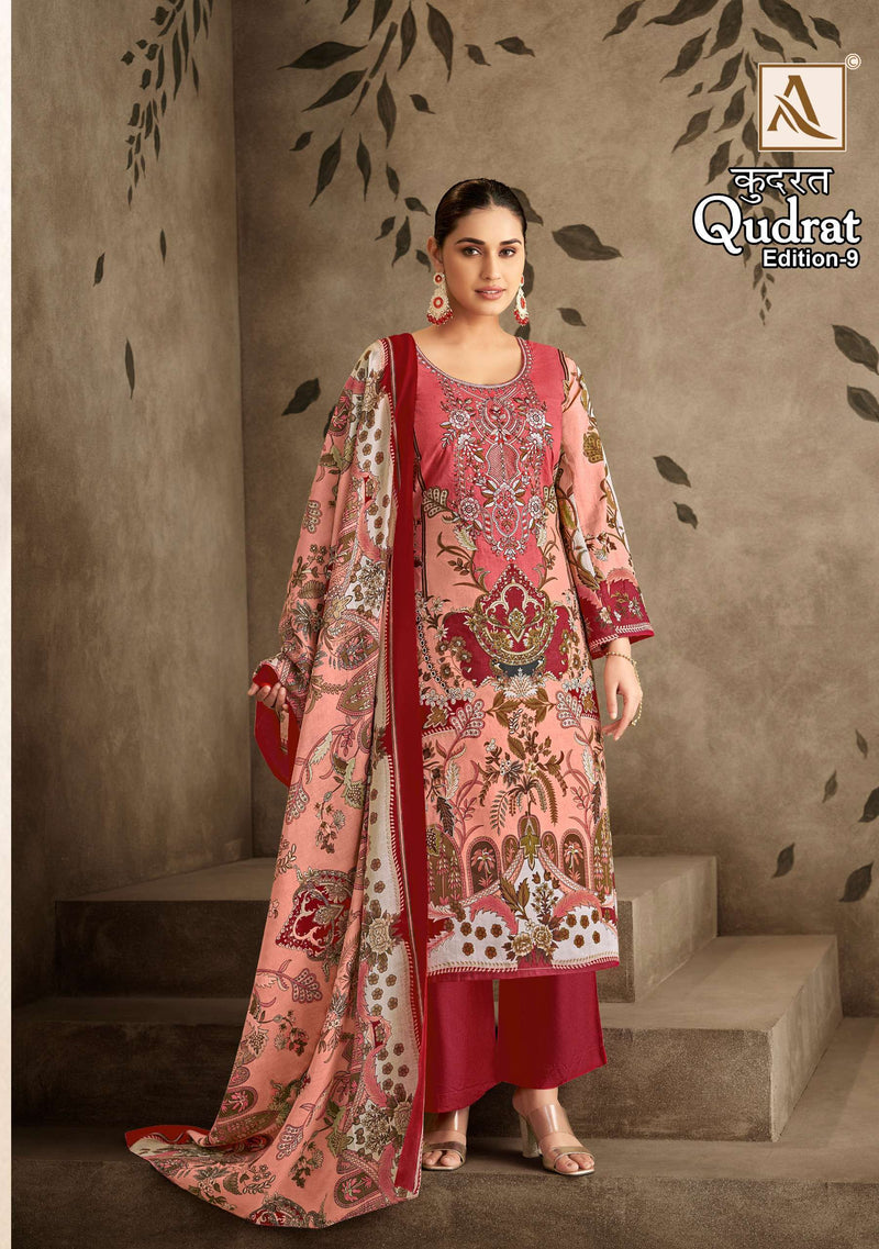 Alok Suit Qudrat Edition Vol 9 Pure Cambric Cotton Pakistani Suit