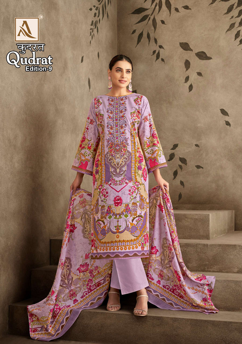 Alok Suit Qudrat Edition Vol 9 Pure Cambric Cotton Pakistani Suit