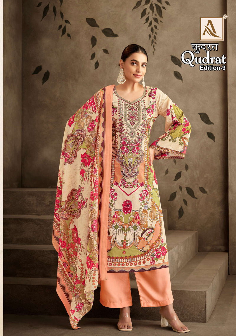 Alok Suit Qudrat Edition Vol 9 Pure Cambric Cotton Pakistani Suit