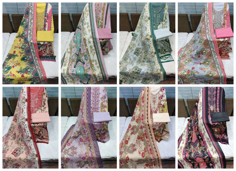 Alok Suit Qudrat Edition Vol 9 Pure Cambric Cotton Pakistani Suit