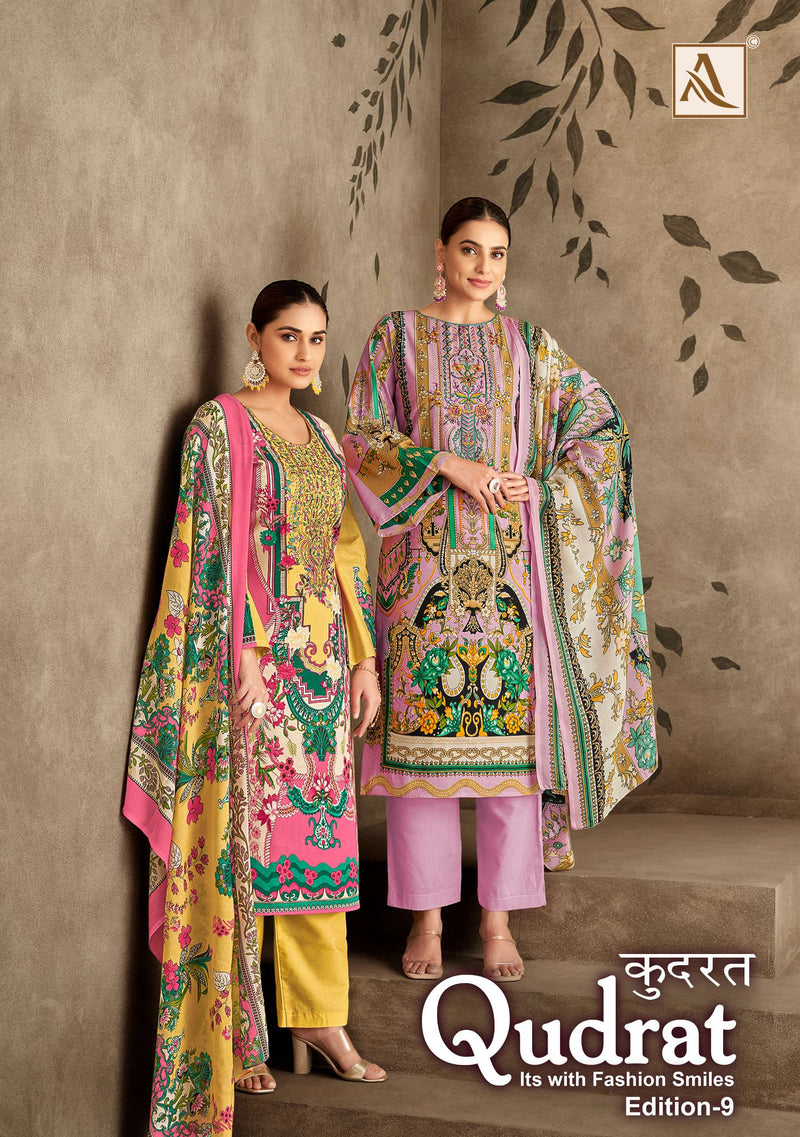 Alok Suit Qudrat Edition Vol 9 Pure Cambric Cotton Pakistani Suit