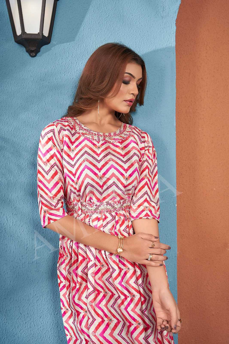 Ambika Kurtis Jalwan Vol 3 Mill Print Modal Foil Combo Set Of Long Kurti