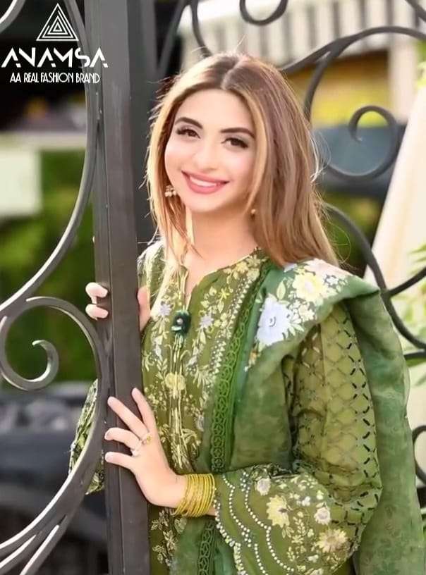 Anamsa 495 Jam Cotton Heavy Embroidered Sequence Work Salwar Suit