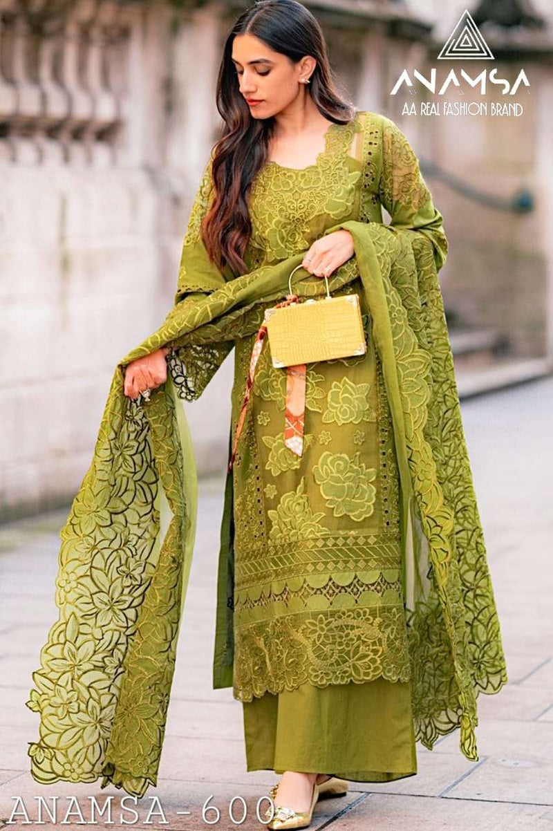 Anamsa 601 Pure Fox Georgette Fancy Embroidered Sequence Work Salwar Suit