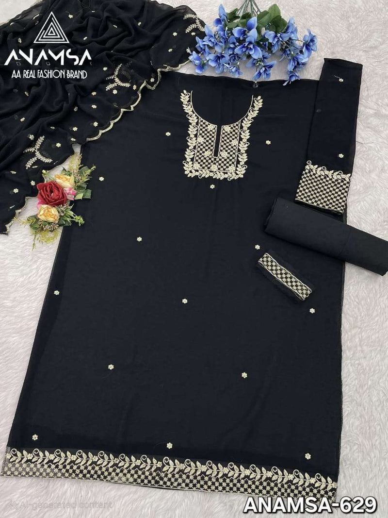 Anamsa 629 Fox Georgette Heavy Embroidered Sequence Work Salwar Suit