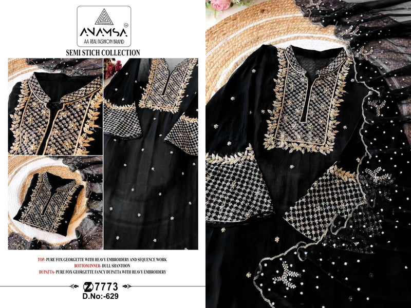 Anamsa 629 Fox Georgette Heavy Embroidered Sequence Work Salwar Suit