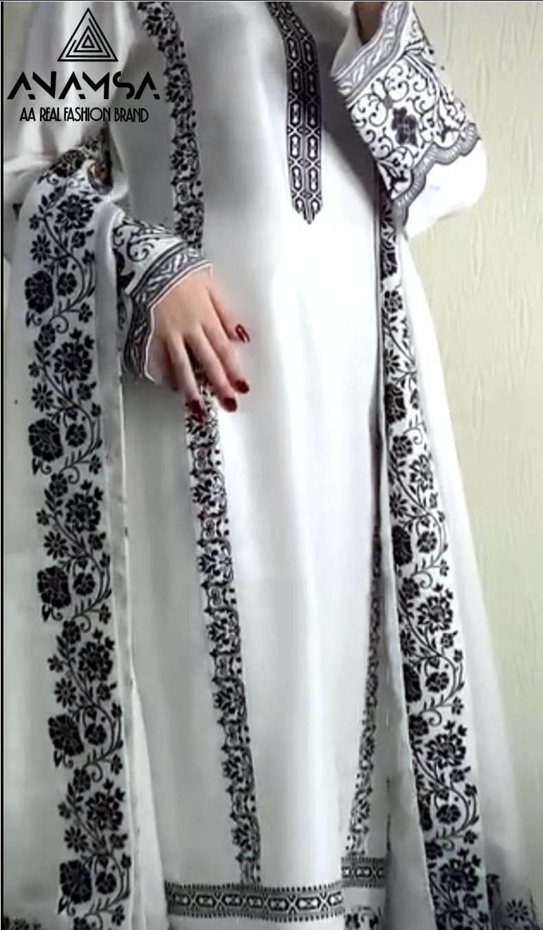 Anamsa D No 450  Fox Georgette With Heavy Embroidered Very Beautiful Design And Sequence Work Salwar Suit