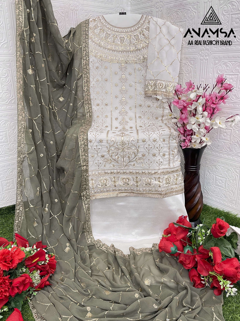 Anamsa 503 Faux Georgette Heavy Embroidered Sequence Work Salwar Suit