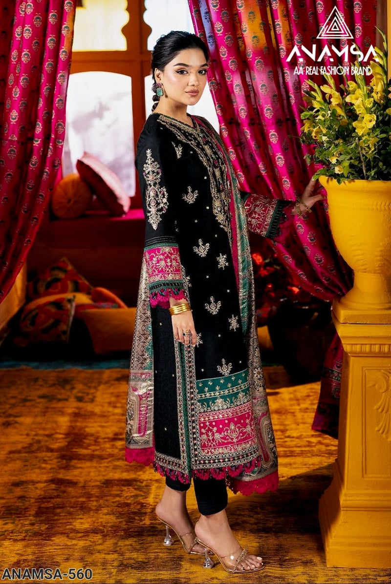 Anamsa 560 Fancy Designer Embroidered Rayon Cotton Salwar Suit