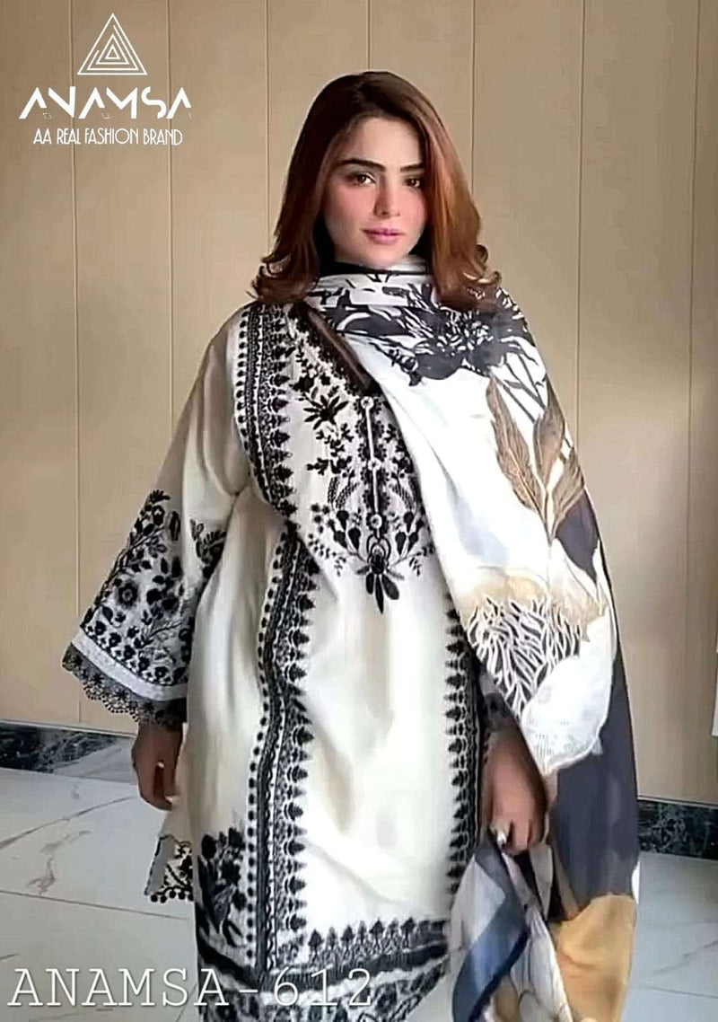 Anamsa 612 Pure Fox Georgette Embroidered Sequence Work Salwar Suit