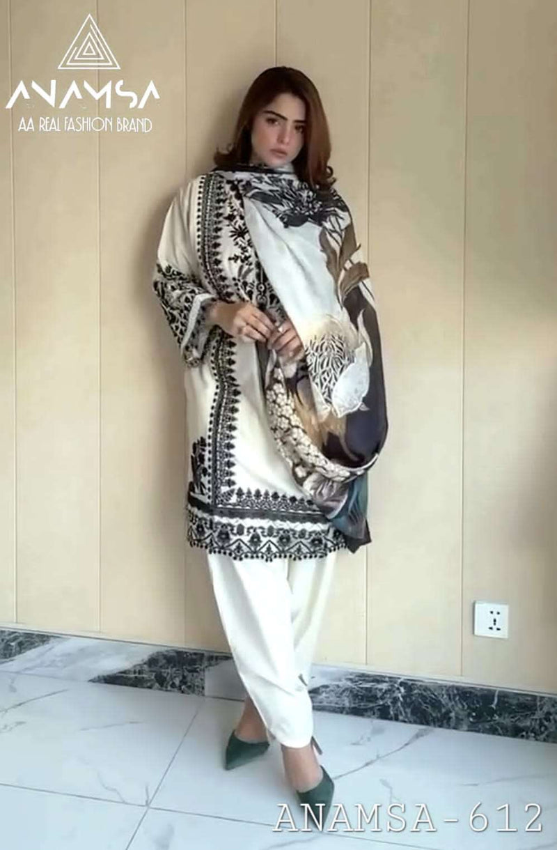 Anamsa 612 Pure Fox Georgette Embroidered Sequence Work Salwar Suit