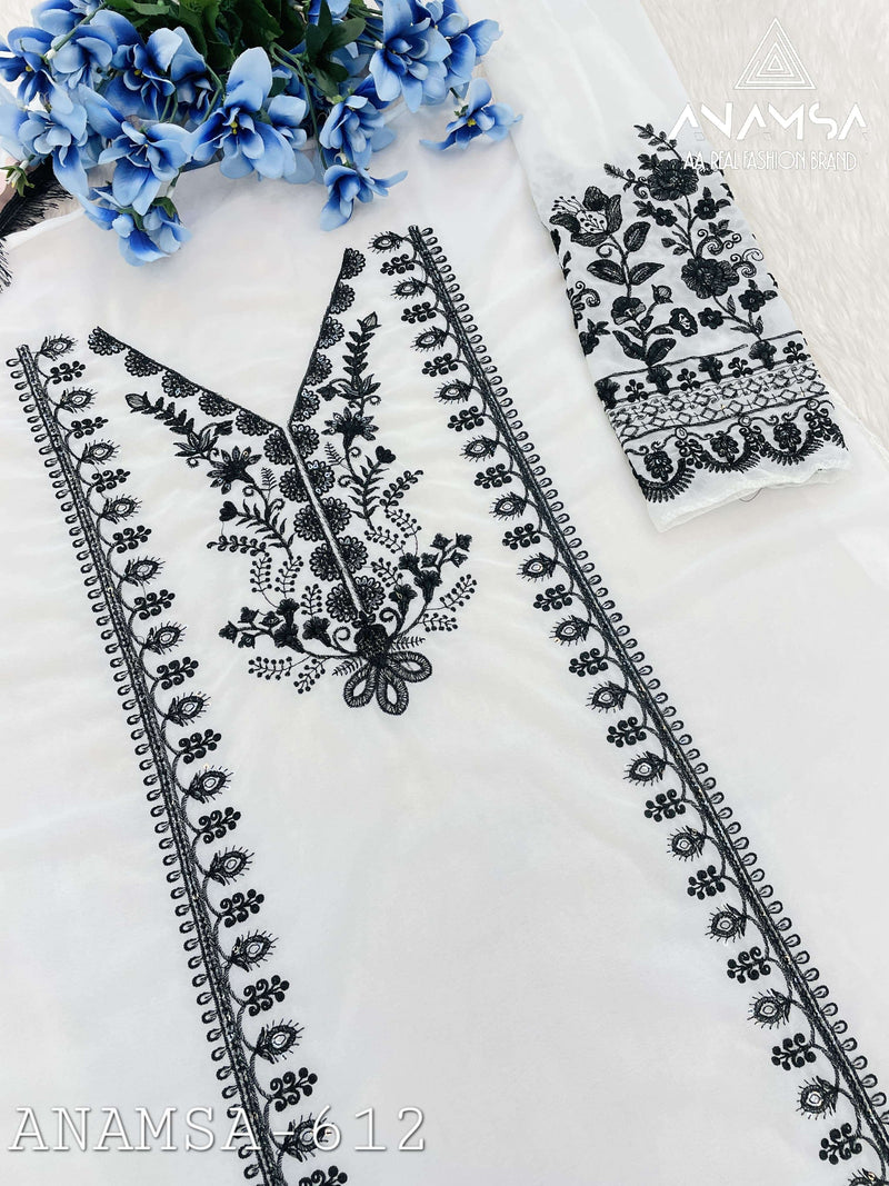 Anamsa 612 Pure Fox Georgette Embroidered Sequence Work Salwar Suit
