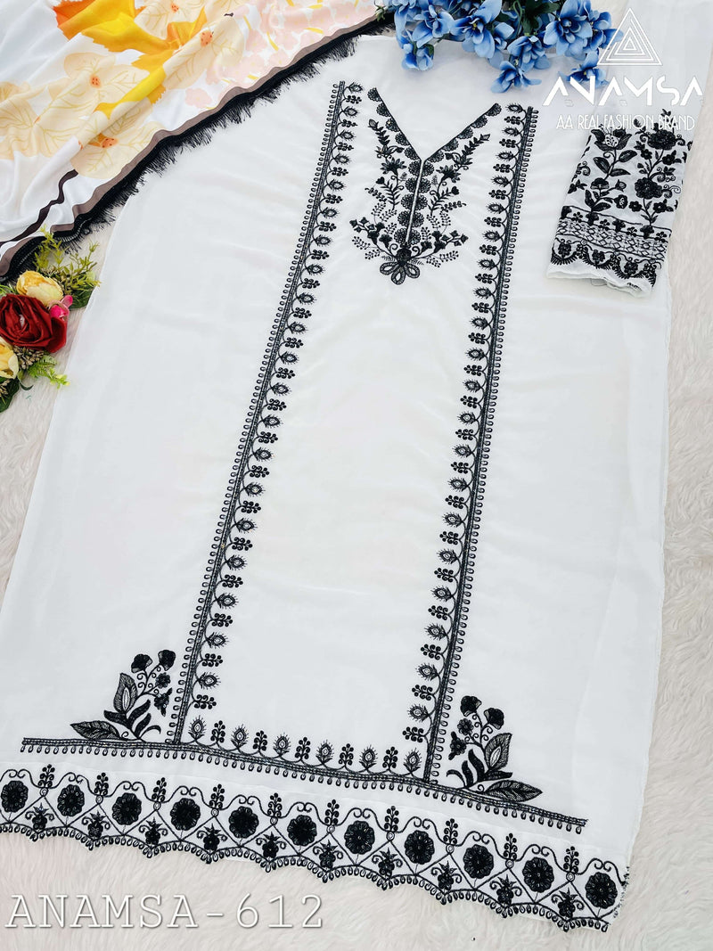 Anamsa 612 Pure Fox Georgette Embroidered Sequence Work Salwar Suit