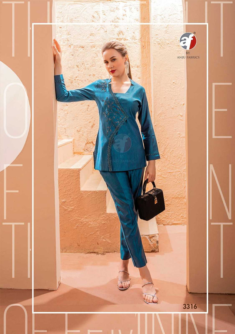 Anju Fab Showy Vol 2 Viscose Nylon Fancy Stylish Handwork Cord Set