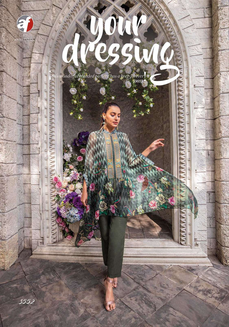 Anju Fabrics Cape Style Viscose Party Wear Top With Bottom Set Of Kurti