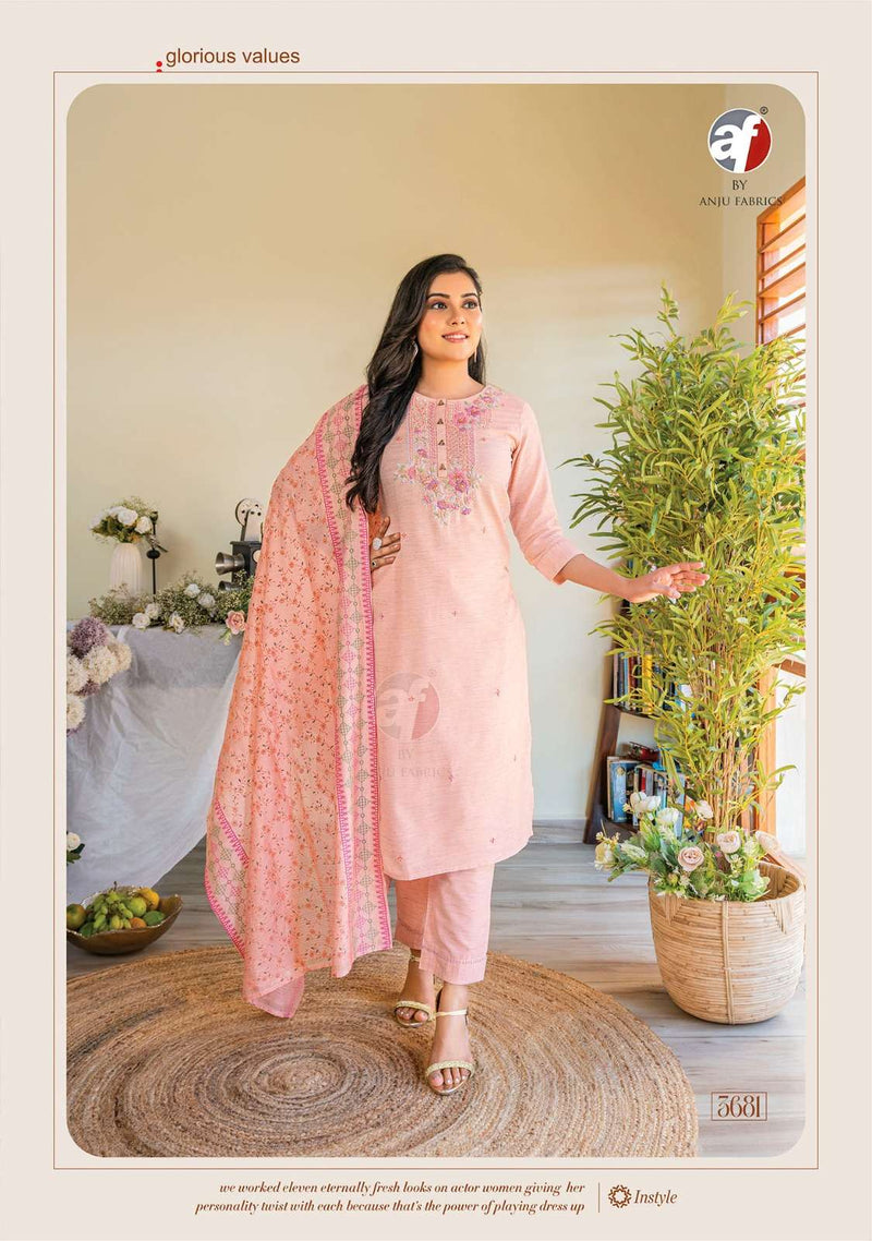 Anju Fabrics Cotton Crush Vol 3 Fancy Partywear Kurti Collection