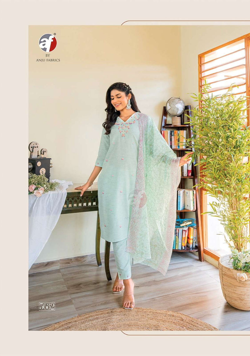 Anju Fabrics Cotton Crush Vol 3 Fancy Partywear Kurti Collection