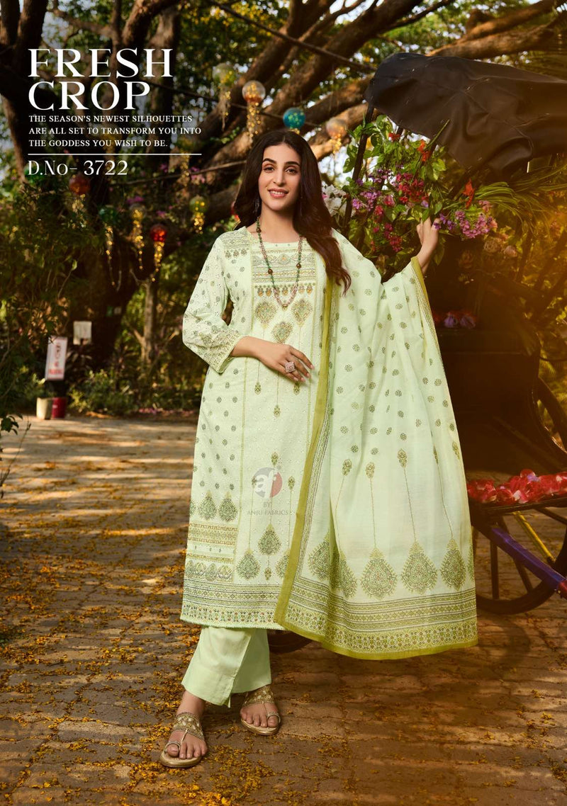 Anju Fabrics Flairs Vol 3 Cotton Pakistani Print Designer Combo Set Kurti