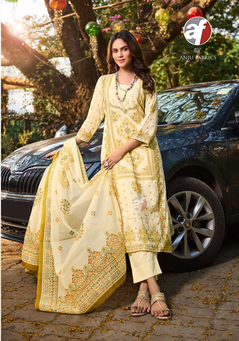 Anju Fabrics Flairs Vol 3 Cotton Pakistani Print Designer Combo Set Kurti