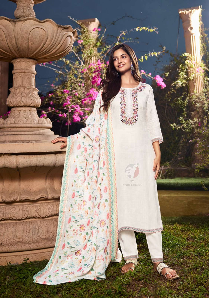 Anju Fabrics Patterns Vol 3 Pure Cotton Fancy Designer Wear Kurti