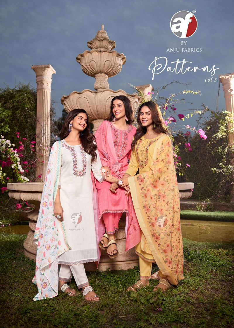 Anju Fabrics Patterns Vol 3 Pure Cotton Fancy Designer Wear Kurti