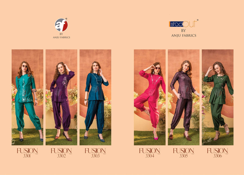Anju fabrics Vol 4 Viscose Heavy Hand Work PArty Wear Cord Set