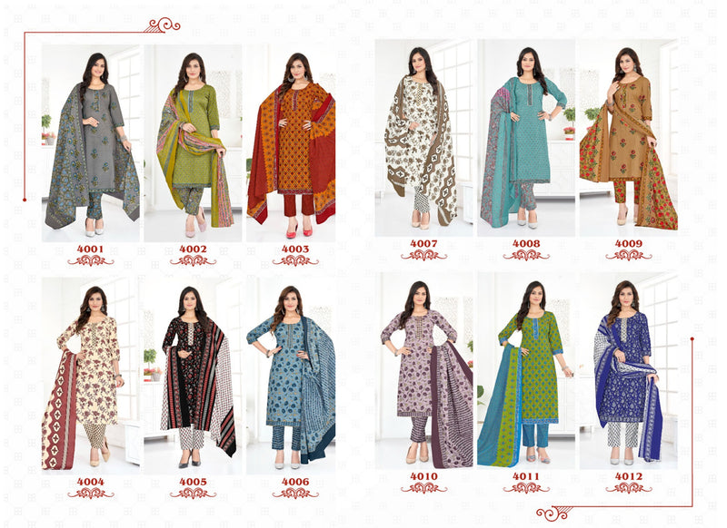 Balaji Cotton Jaipuri Vol 4 Printed Cotton Fancy Kurti Pant & Dupatta