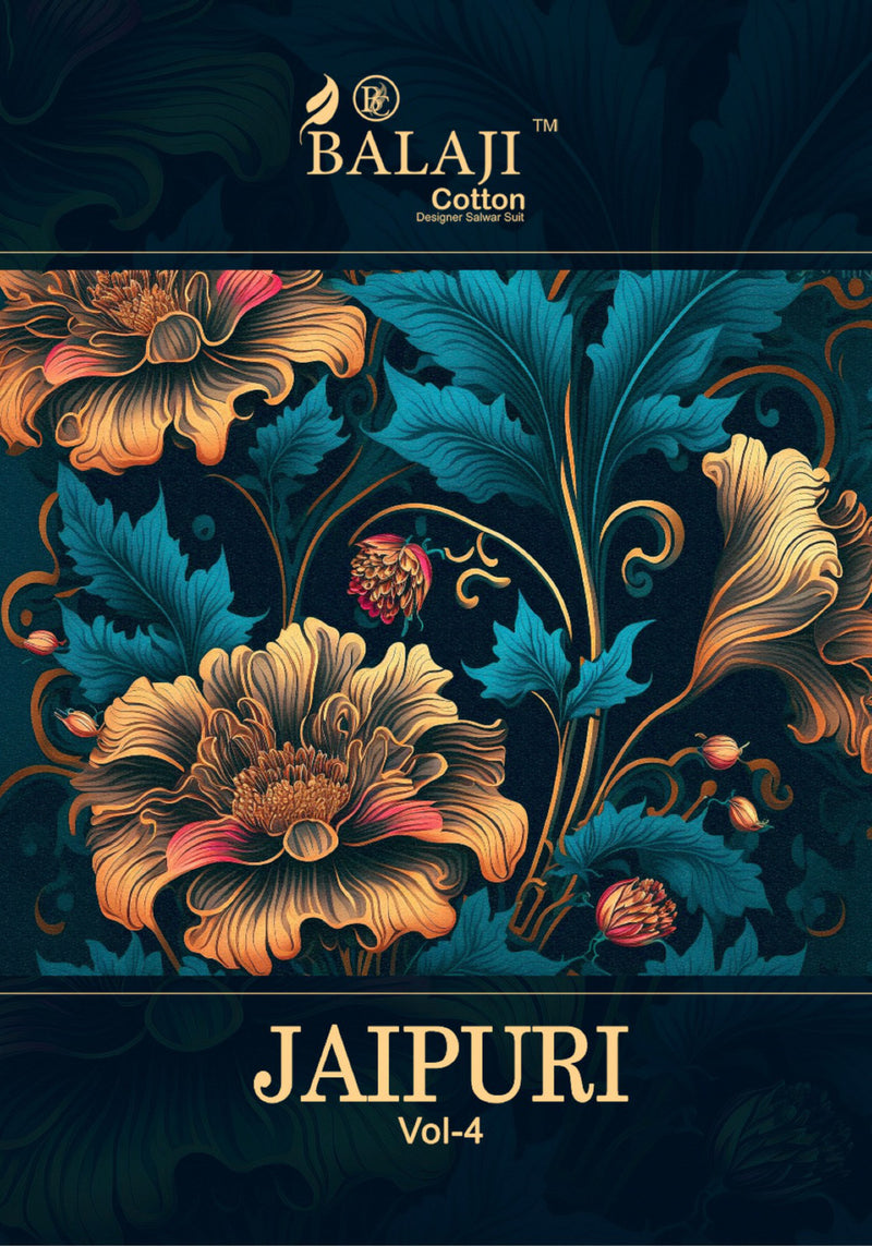 Balaji Cotton Jaipuri Vol 4 Printed Cotton Fancy Kurti Pant & Dupatta