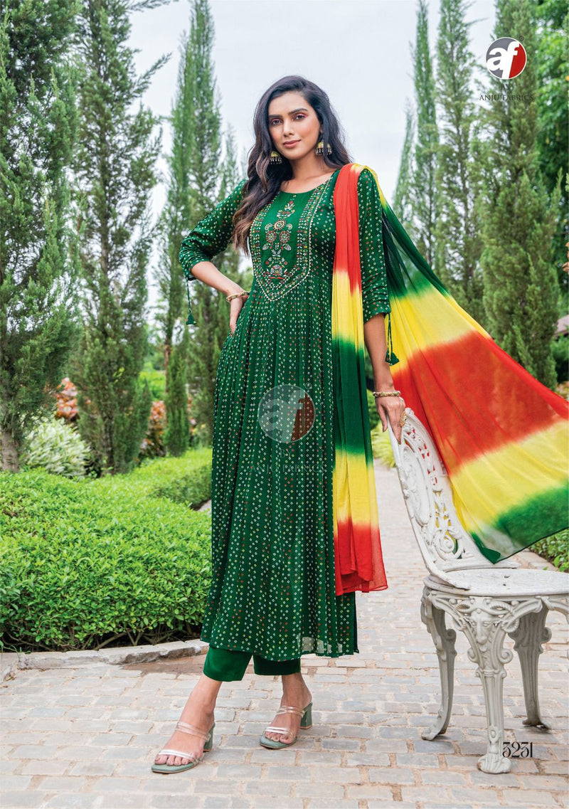 Anju Fabrics Bandhan Vol 3 Chiffon Heavy Embroidery With Beautiful Readymade Suits